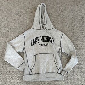 Gray Lake Michigan Chicago Hoodie